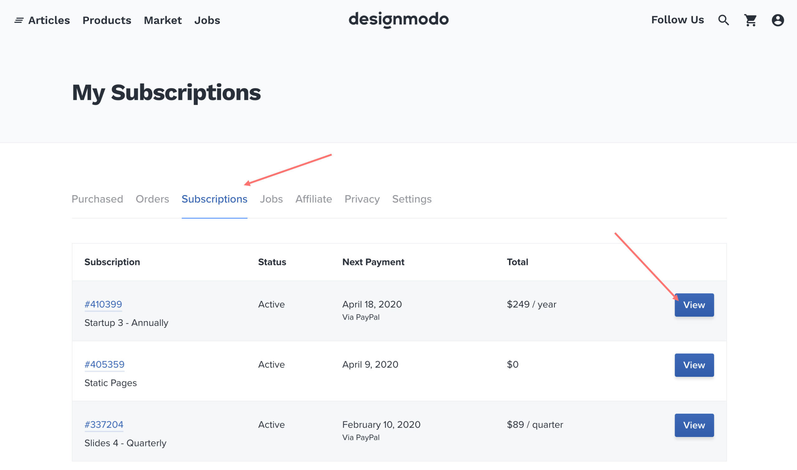 Cancel Subscription Designmodo