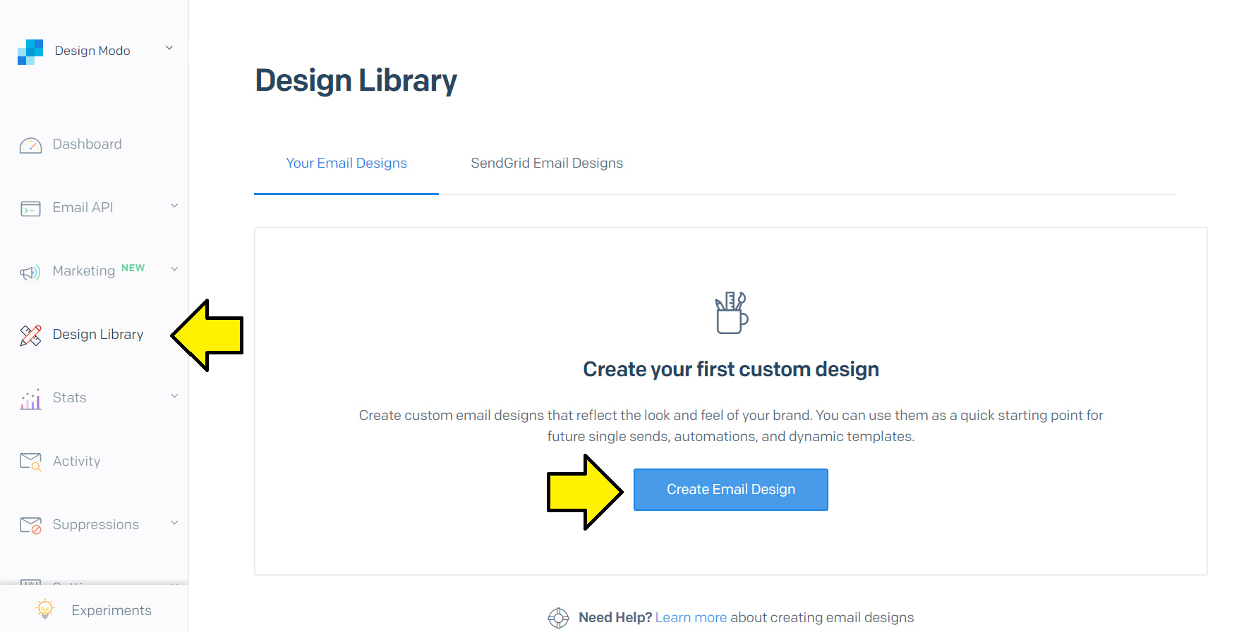 Create a custom HTML email in SendGrid