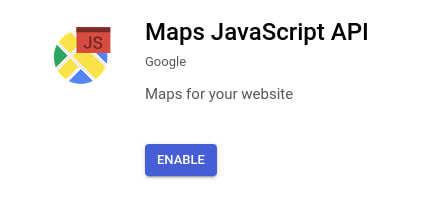 Enable maps javascript api