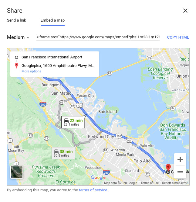 Google maps directions