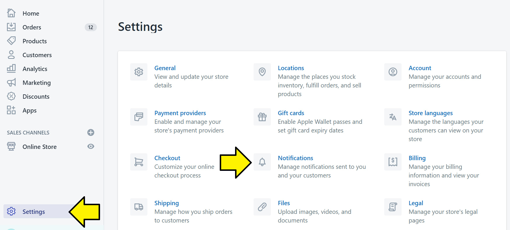 Prepare to edit your Shopify email notification